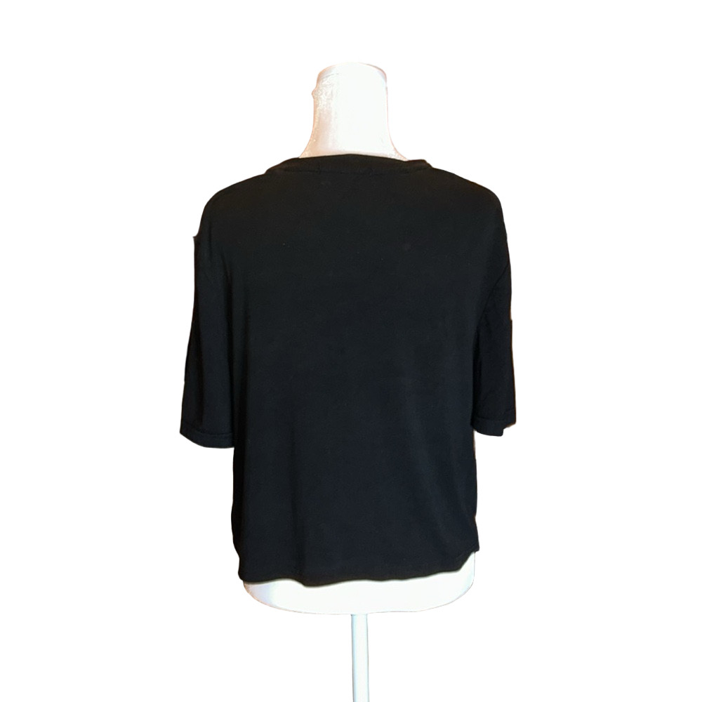 BRANDY MELVILLE Black Crop Tee Size S/M - Picture 5 of 8